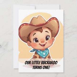 Country Farm Baby Birthday Invitation Inbjudningar