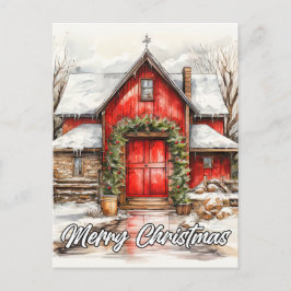 Country Farm Jul | God Jul alla Vykort