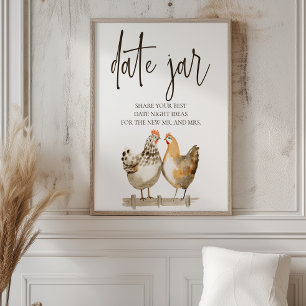 Country Farm Kyckling Date Night Idé Skylt