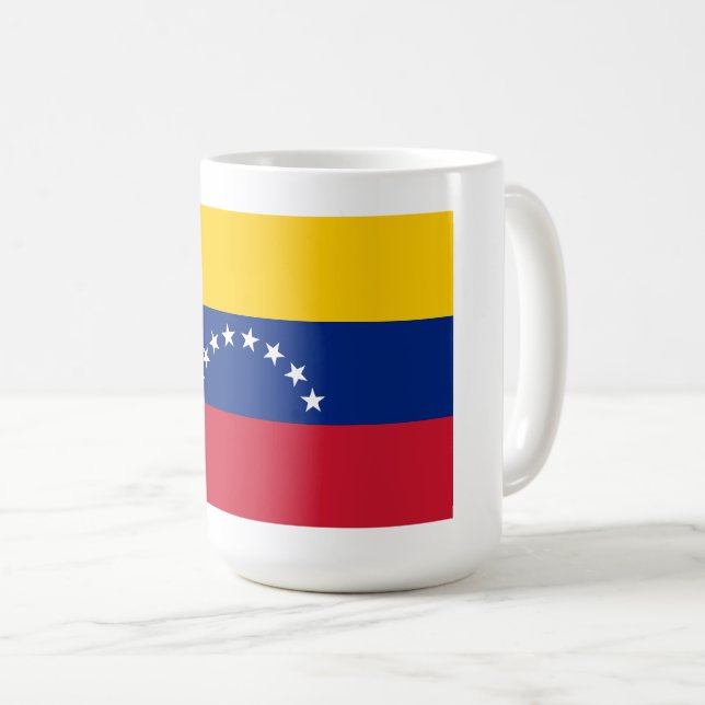 Country flag of Venezuela custom coffee mug Kaffemugg (Framsida höger)
