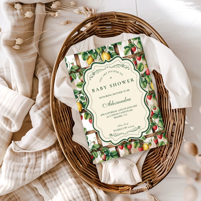 Country Fruit Garden Baby Shower Inbjudningar (Skapare uppladdad)