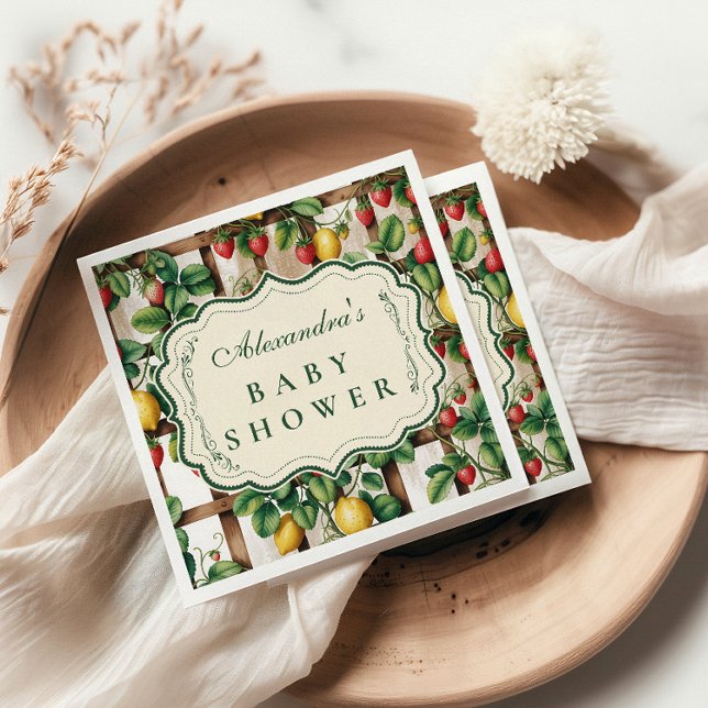 Country Fruit Garden Baby Shower Pappersservett (Skapare uppladdad)