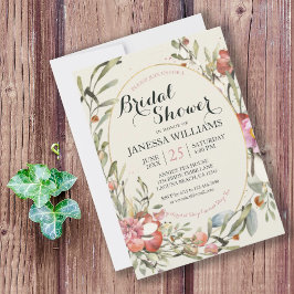 Country Garden Floral Bridal Shower Invitation Inbjudningar