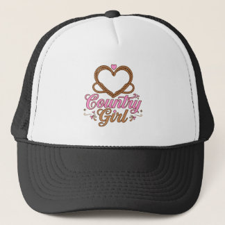 Country Girl Lasso Heart Hat Keps