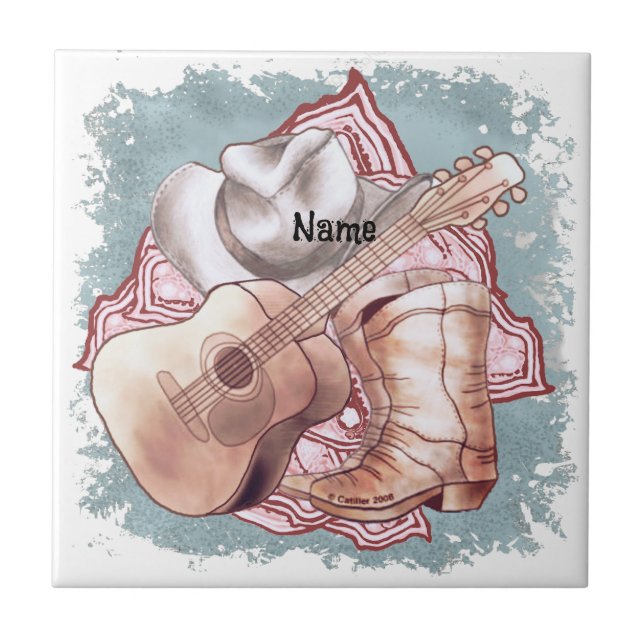 Country Gitarr  Kakelplatta (Framsidan)