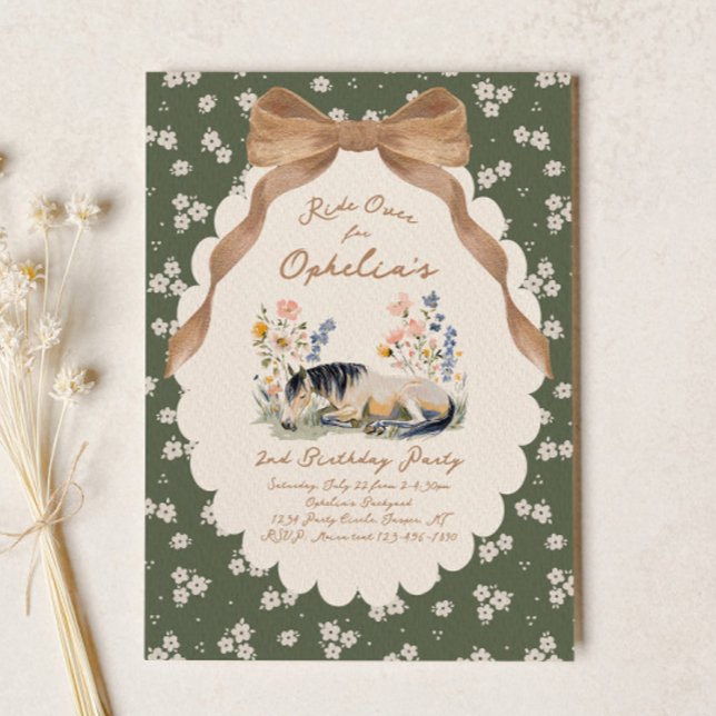 Country Horse Birthday Invitation Inbjudningar (Skapare uppladdad)