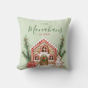 Country Jul Pepparkakshus Kudde