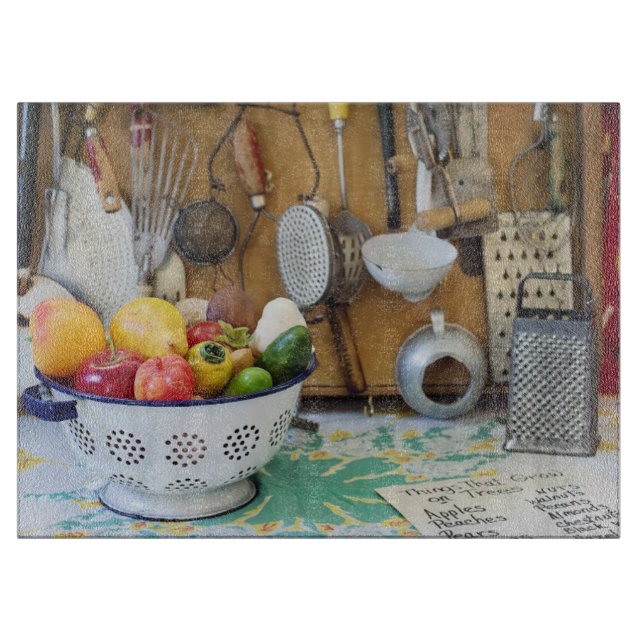 Country Kitchen skärbräda i glas 15"x11" (Framsidan)