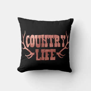 Country Life Hjorthorn Peach Rose Guld Glam Kudde