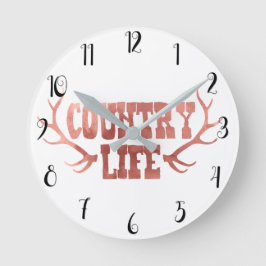 Country Life Horns Ädelpersika Rosa Guld Glam Rund Klocka