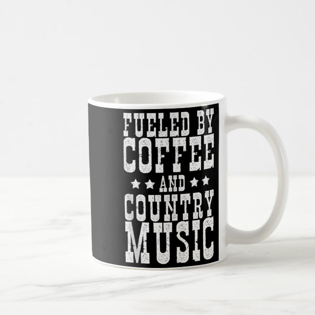 Country Music &amp; Coffee - Funny Quote Western M Kaffemugg (Höger)