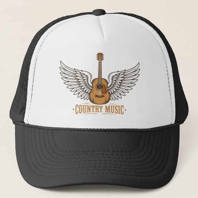  Country Music Guitar Wings Hat Keps (Framsida)