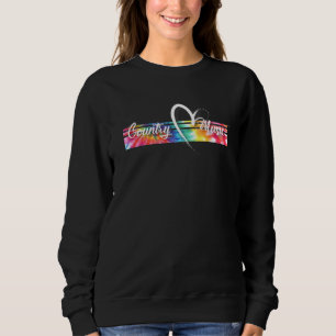 Country Music Kärlek Tie Dye Cool Vintage Inspirer T Shirt
