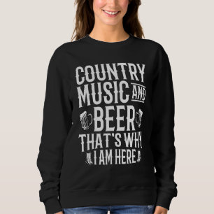 Country Music Och Öl Det Är Varför Jag Är Här West T Shirt