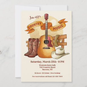 Country Musik Inbjudningar