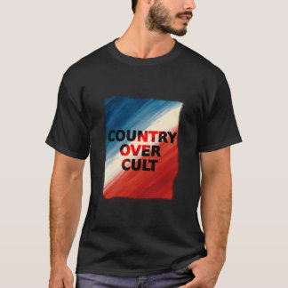 Country Over Cult – Patriotic Paint Streaks T Shirt