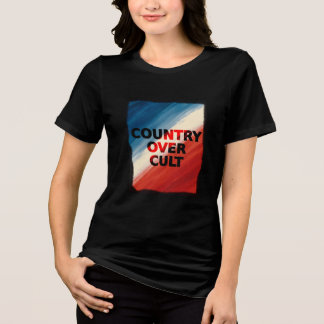 Country Over Cult – Patriotic Paint Streaks T Shirt