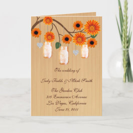 Country Rustic Orange Murkannor Programkort Program