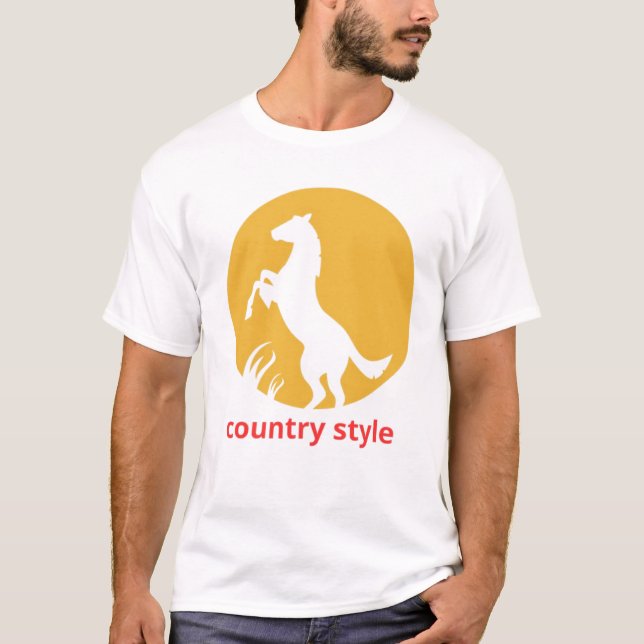 Country Style Design  T Shirt (Framsida)