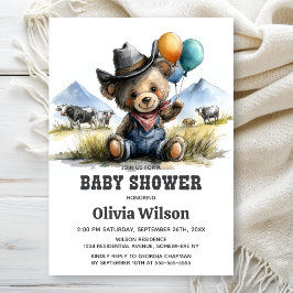 Country Teddy Bear Baby Shower Invitation Inbjudningar