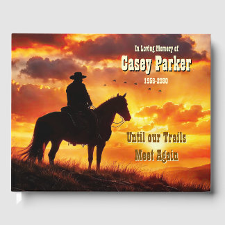 Country Western Cowboy Firande av Livet Gästböcker