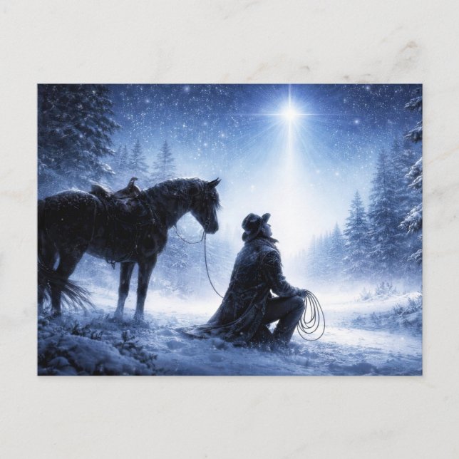 Country Western Cowboy Jul  Vykort (Framsida)