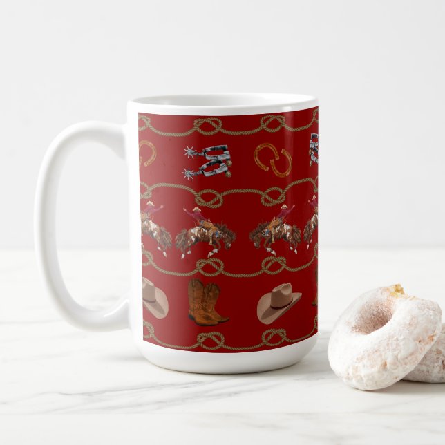Country Western Cowboy  Kaffemugg (Med munk)
