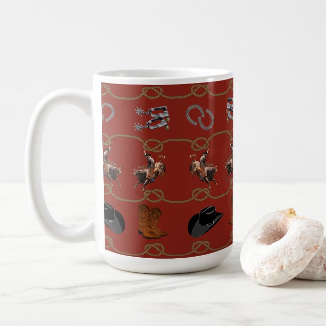 Country Western Cowboy  Kaffemugg (Med munk)