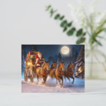 Country Western Cowboy Tomte och diligens