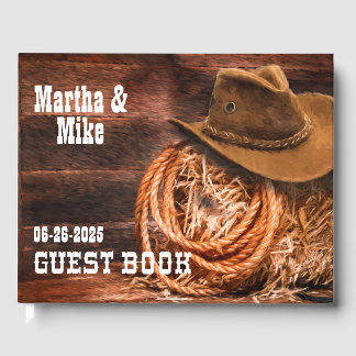 Country Western Cowboyhatt Lassoknute Rustik Bröll Gästböcker
