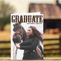 Country Western-examensfoto Cowgirl vikta