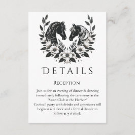 Country Western -Hästar och blommor Tilläggskort