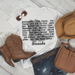 Country Western Line Dance Stövlar Dam T-Shirt