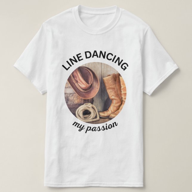 Country Western Line Dancing T-shirt (Design framsida)