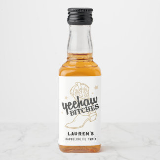 Country Western Sängvätning Mini Flaska Förmån Spritflaskor Etikett