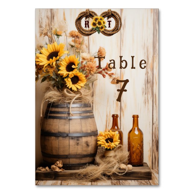 Country Western Solros Whisky Fat   Bordsnummer (Framsidan)