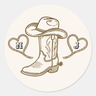 Country Western Vintage Sista Rodeo Sällskapsdam Runt Klistermärke