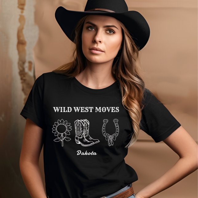 Country Wild West Rörelser Vit Text T Shirt (Skapare uppladdad)