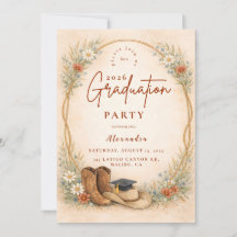 Country Wildflower Graduation Party