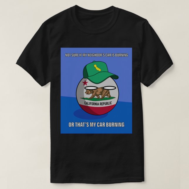 Countryball Dubious California    T Shirt (Design framsida)