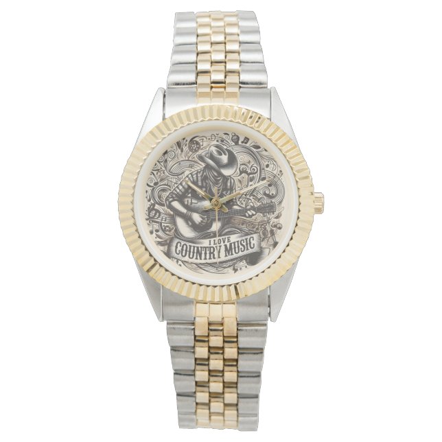 Countrymusik. Armbandsur (Framsida)
