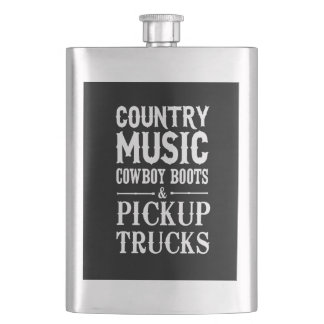 Countrymusik Cowboy startar & uppsamlingslastbilar Fickplunta