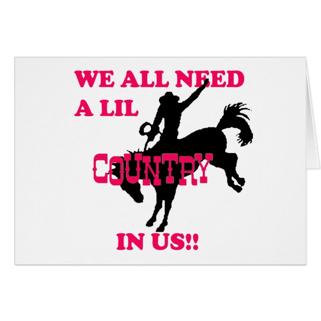 countrymusik hälsningskort (Framsidan Horizontal)