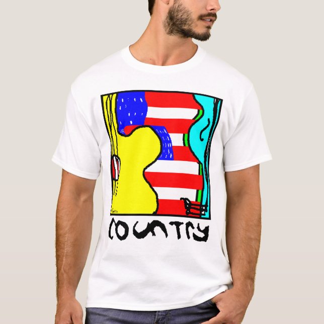 Countrymusik T Shirt (Framsida)
