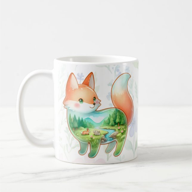 Countryside Fox / Raccoon Dreamscape Kaffemugg (Vänster)