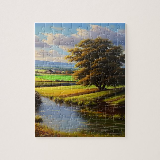 "Countryside" Jigszawa Puzzle Pussel (Vertikal)