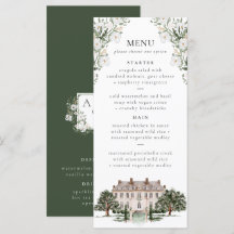 Countryside Manor Bröllop Menu