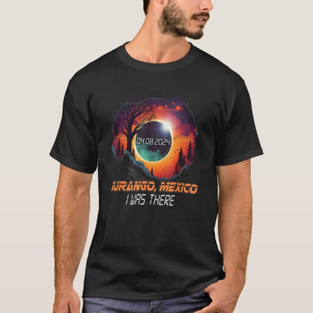 Countryside Total Solar Eclipse 2024 Durango Mexic T Shirt (Framsida)