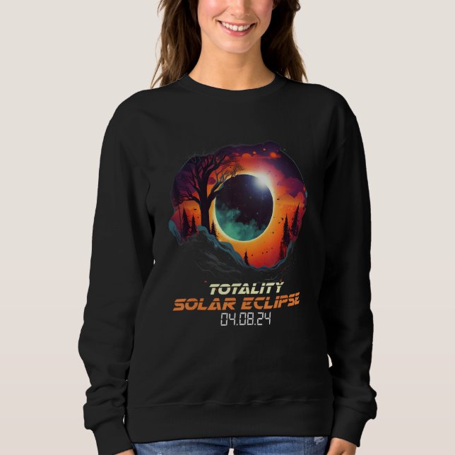 Countryside Total Solar Eclipse 2024 Totality T Shirt (Framsida)