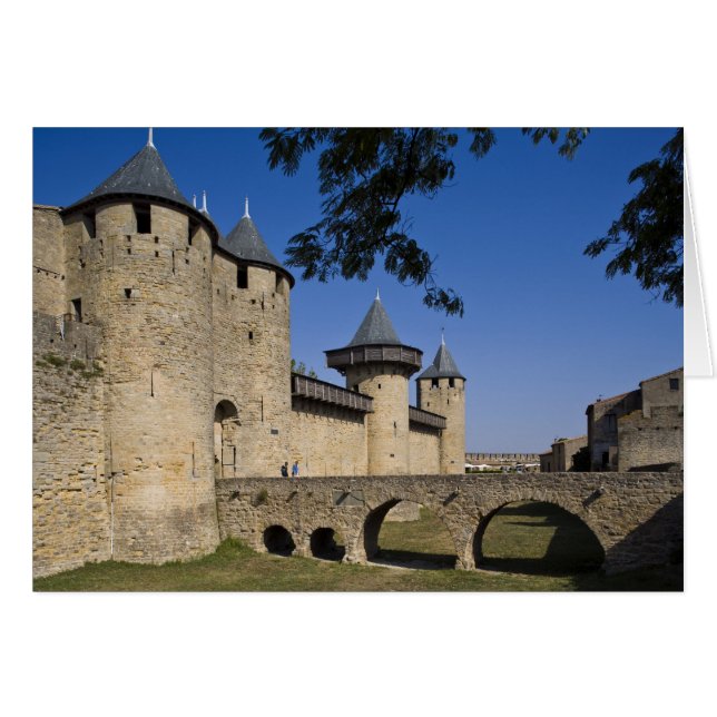 Counts Castle, Carcassonne, Aude, Languedoc Hälsningskort (Framsidan Horizontal)